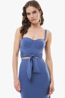CREPE CORSET WITH FRONT TIE