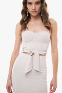 CREPE CORSET WITH FRONT TIE