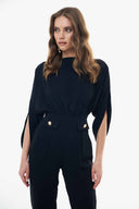 CREPE JUMPSUIT WITH POCKETS