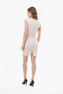 CREPE MINI-DRESS WITH POCKETS