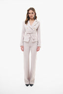 CREPE FLARED TROUSERS