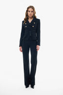 CREPE FLARED TROUSERS