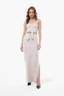 CREPE CORSET WITH FRONT TIE